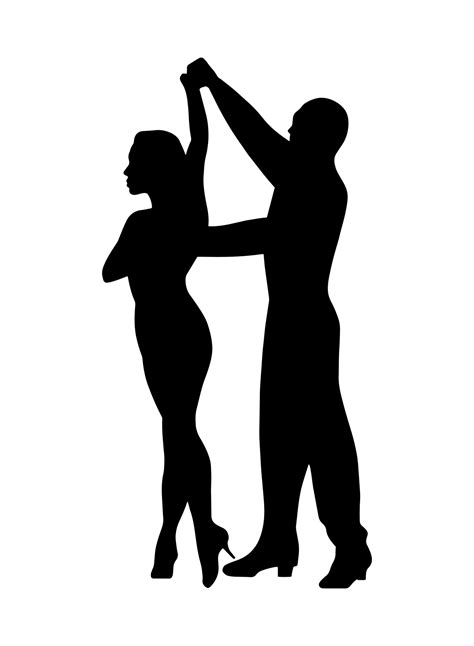 Latin Dance Couple Graphic Shadow Silhouette Icon Simple Isolated