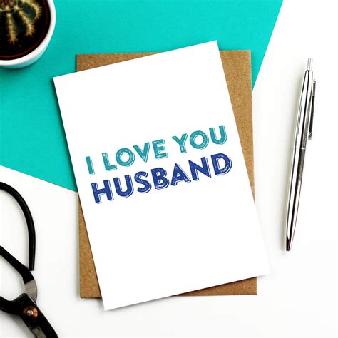 I Love You Husband Greetings Card By Do You Punctuate