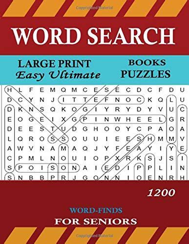 Large Print Word Search Puzzles For Seniors Printables