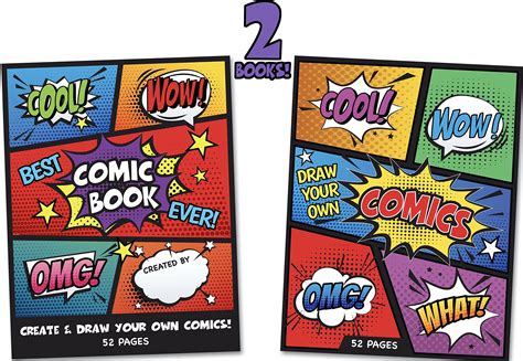 Buy Blank Comic Book Set Of 2 Create Your Own Comics And Cartoons