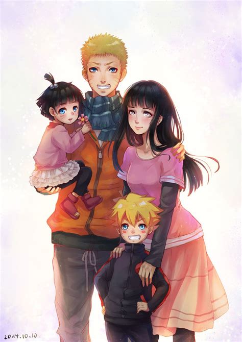 Himawari Naruto Hinata And Bolt By 短尾巴 Naruto And Sasuke Anime Naruto Naruto Team 7 Naruto