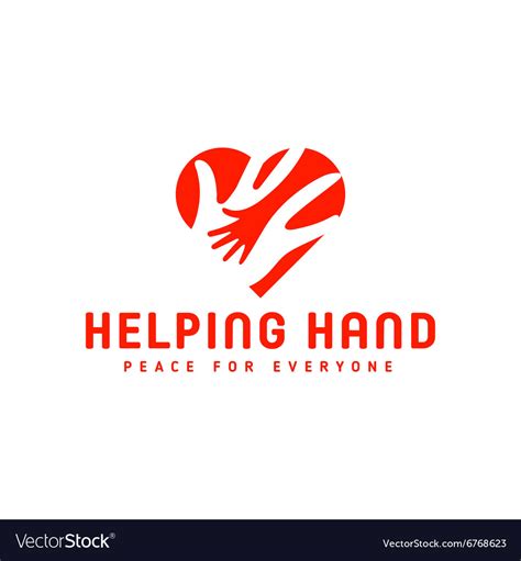 Helping Hand Adult And Children Logo Icon Charity Vector Image