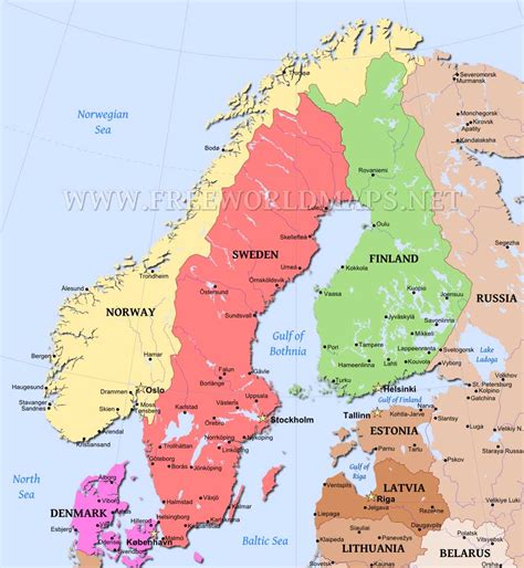 Scandinavia Map In Editable Format