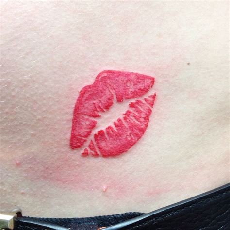 Lips Lipstick Tattoo Red Lips Tattoo Lip Print Tattoos Kiss Tattoos