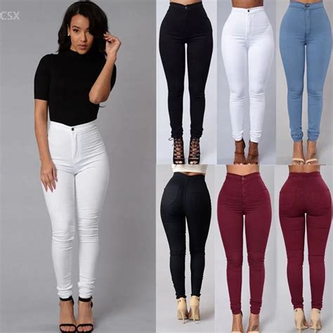 MwOiiOwM New Arrival Women Fashion Casual High Waist Stretch Skinny Slim Pencil Pants