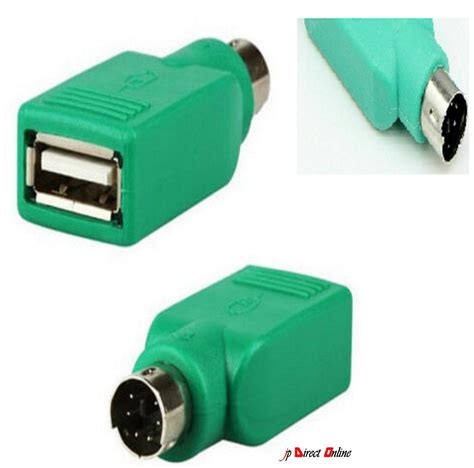 Ps2 Male To Usb Female Keyboard Mouse Adapter For Cable Lead Ps2 6 Pin Mini Din Ebay