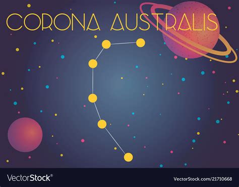 Constellation Corona Australis Royalty Free Vector Image