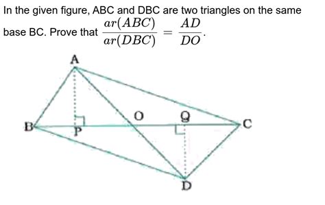 abc and dbc are two isosceles triangles on the same base bc see th