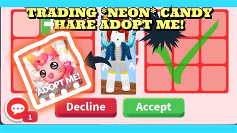 Trading Neon Candy Hare Adopt Me Youtube