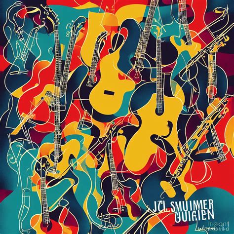 KREA Mgbdlln Jazz Summer Festival Poster Guitar Saxophone Double