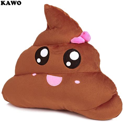 Buy Kawo Cute Poop Expression Girl Emotion Pillow
