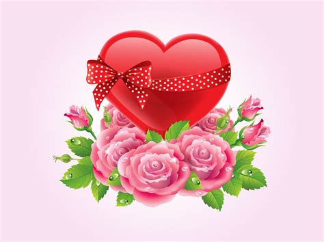 Hearts And Roses Vector Vector Art And Graphics