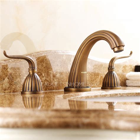 Find great deals on ebay for antique copper bathroom faucets. Antique Copper Spiral Pattern Three Hole Bathroom Faucet