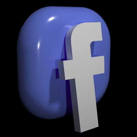 Artstation Facebook Logo Icon Low Poly 3d Model Resources