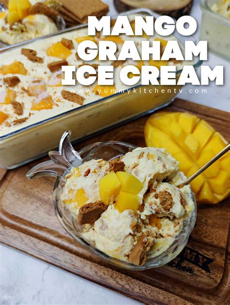 Homemade Mango Graham Ice Cream Yummy Kitchen