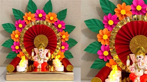 Diy Eco Friendly Ganesh Makhar Decoration Ideas Ganapathi Makhar 2020