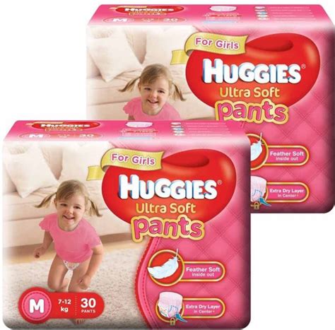 Huggies Ultra Soft Pants For Girls M Buy 60 Huggies Pant Diapers