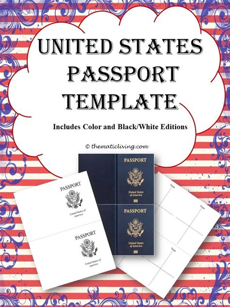 United States Passport Template Passport Template United States