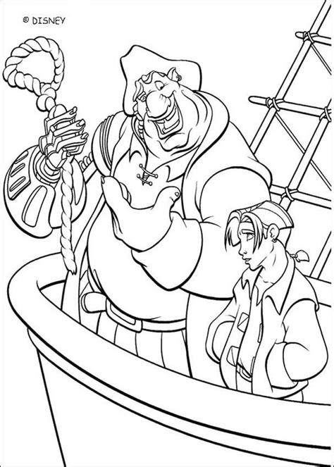 john silver and jim hawkins coloring pages