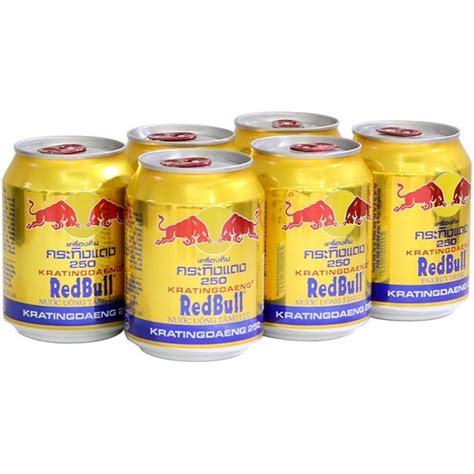 Nước Tăng Lực Bò Húc Thái Lan Red Bull Vỉ 6 Lon Loại 250ml Shopee