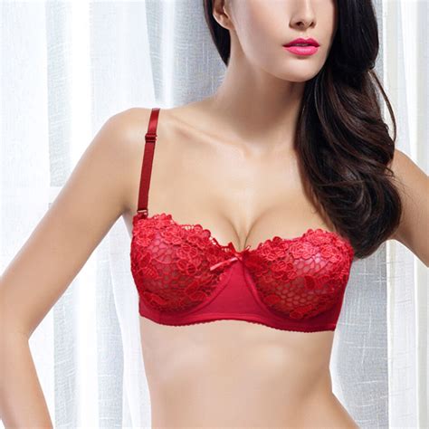 Yandw Beautiful Bra Black Red White Floral Embroidery Mesh Lined Lace Bralette Women Sexy Bras