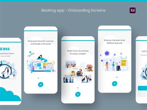 Onboarding Screen Booking App Uplabs