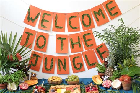 Our free, printable banners are available in 36 colors! Make an Easy, DIY Tropical Jungle Baby Shower Banner | HGTV