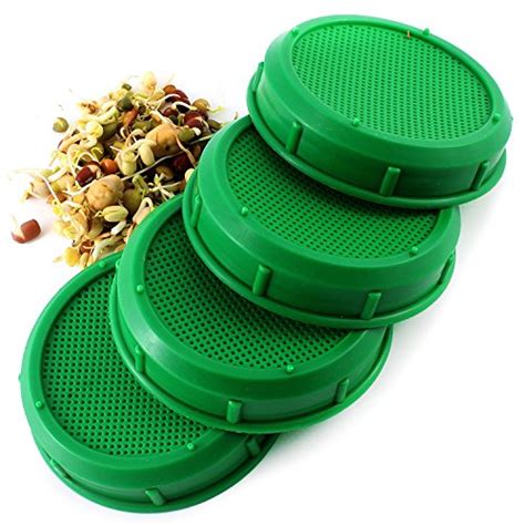 Buy Sprouting Jar Strainer Lid 4 Pack Fits Wide Mouth Jars For