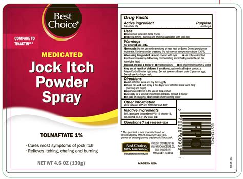 Best Choice Tolnaftate Jock Itch Powder Spray