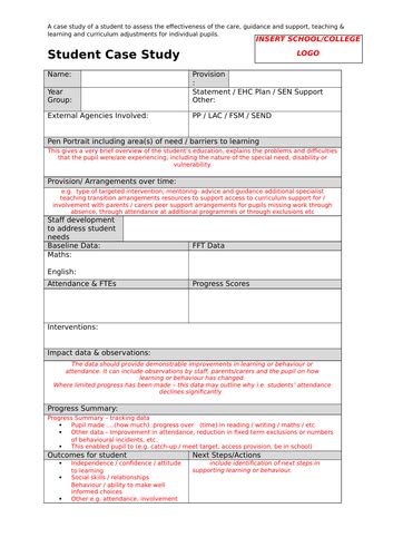 Student Case Study Template And Guide To Help Writing A Case Study Send