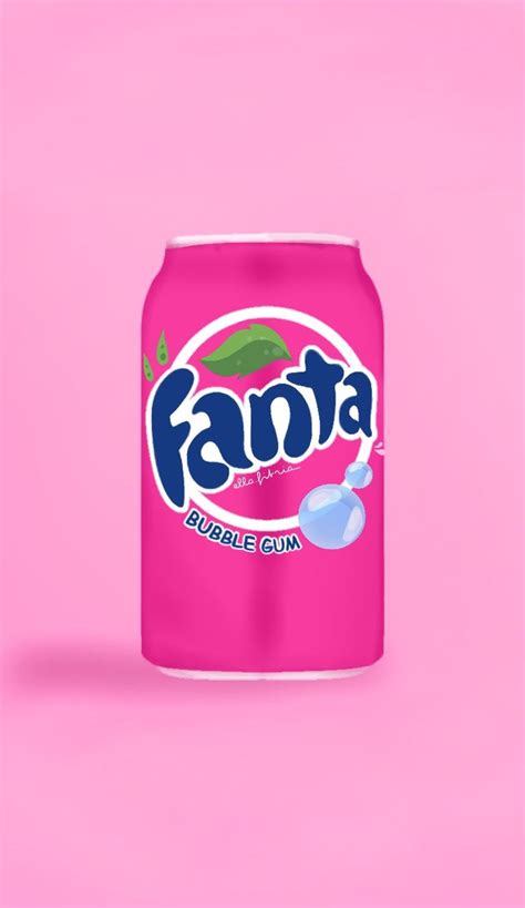 Aesthetic Fanta Pink Bubble Gum Flavor Doces Coloridos Coisas De