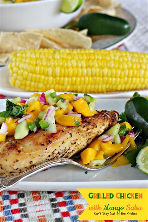 Pour in the cider vinegar and white wine. Grilled Chicken with Mango Salsa - Can't Stay Out of the ...