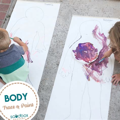 Body Tracing And Painting Sandbox Academy Body Awareness Activities