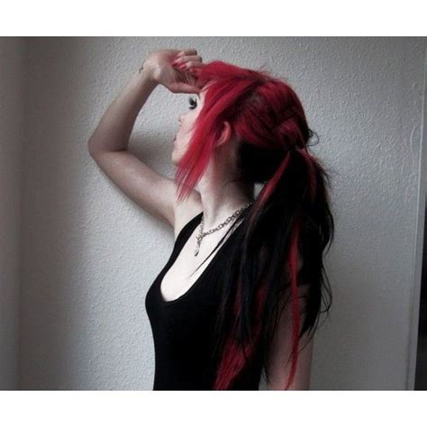 Emo Girl Red Hair Liked On Polyvore Featuring Hair Girls People