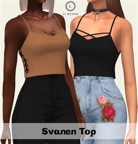 Svanen Top Sims4cc Sims4customcontent Sims 4 Dresses Sims 4