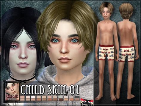 Child Skin 01 By Remussirion Sims Cabelo Sims The Sims