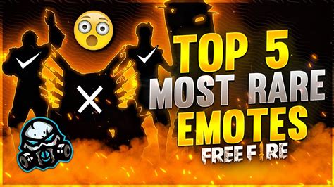 TOP 5 MOST RARE EMOTES GARENA FREEFIRE OLDEST EMOTES EVER