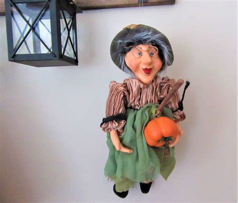 Halloween Kitchen Witch Vintage Porcelain Witch Doll Halloween Etsy