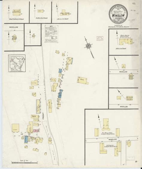 Winslow Arkansas 1913 Old Map Arkansas Fire Insurance Index Old Maps