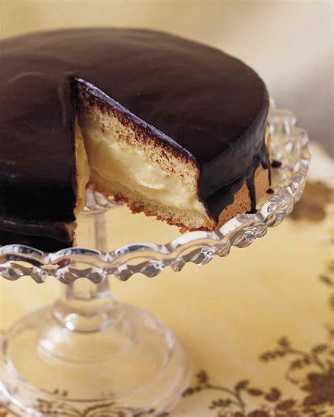 Custard pie filling is made as the name suggests with custard and cream filling with either fresh double/whipping (40%) cream or bakers cream. Boston Cream Pie