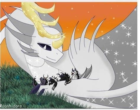 An Image Of A White Dragon With Blonde Hair
