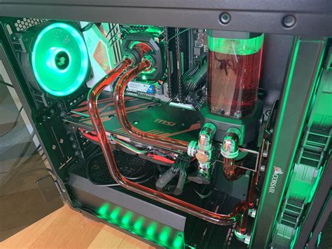 First Custom Liquid Cooling Loop With Acrylic Tubing Shes A Beaut R