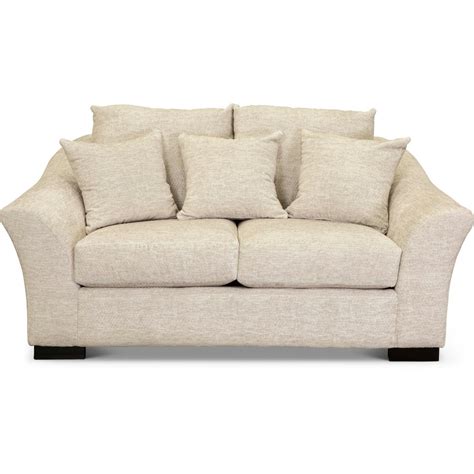 Contemporary Off White Loveseat Morgan Rc Willey White Loveseat