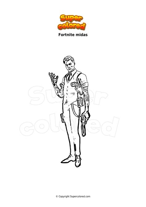 Fortnite Midas Coloring Pages