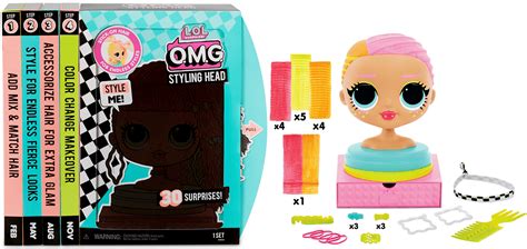 Buy Lol Surprise Omg Styling Head Neonlicious With Stick On Hair For Endless Styles And 30