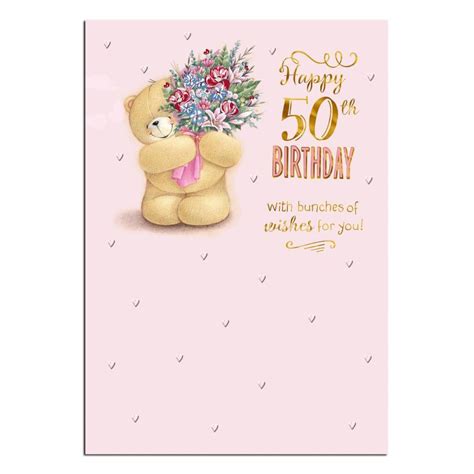 Browse a large variety of 50th birthday gift ideas for him or her including whimsical wine glasses, sentimental history plaques. Happy 50th Forever Friend Birthday Card | Forever Friends ...