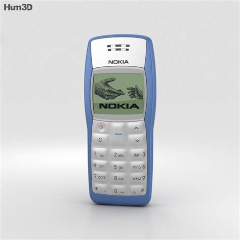 Nokia 1100 Blue 3d Model Humster3d