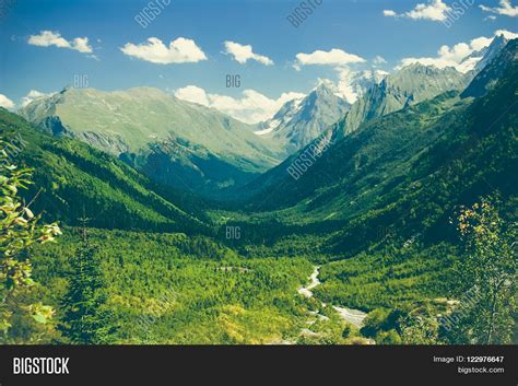 Mountain Valley Top Image And Photo Free Trial Bigstock