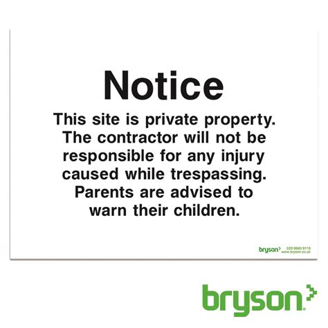 Notice This Site Is Private Property Sign Security And Cctv Signs