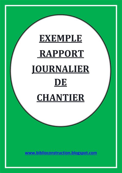 Rapport Journalier Excel